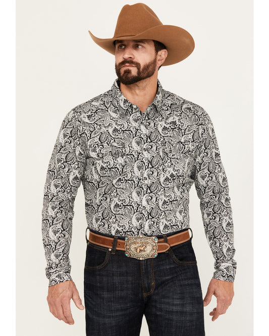 Men's Mamba Paisley Print Long Sleeve Western Snap Shirt - | Cody James Clothing