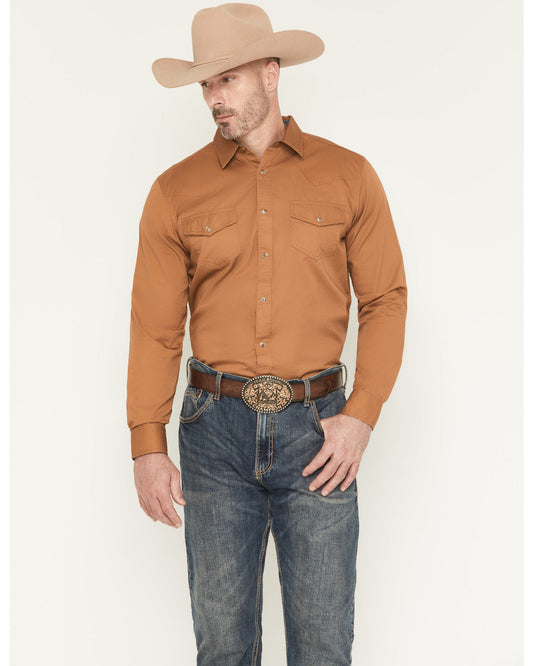 Men's Treadstone Solid Long Sleeve Snap Western Shirt - Tal | Cody James Clothing