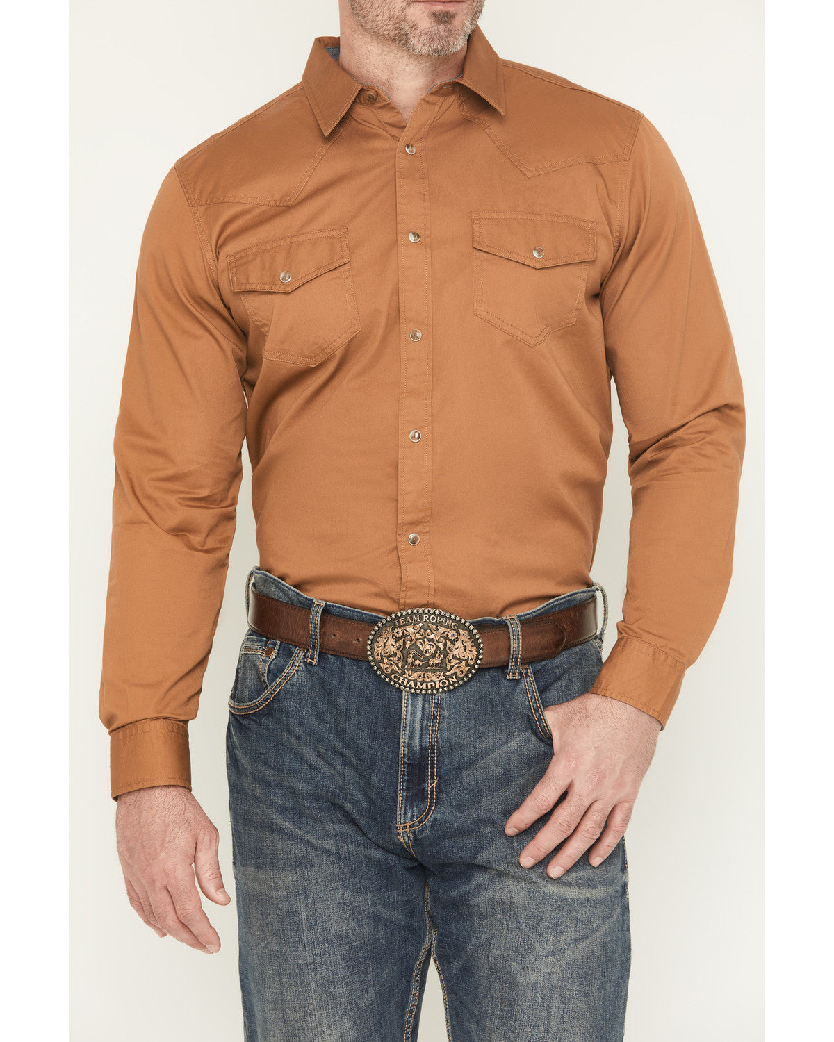 Men's Treadstone Solid Long Sleeve Snap Western Shirt - Tal | Cody James Clothing