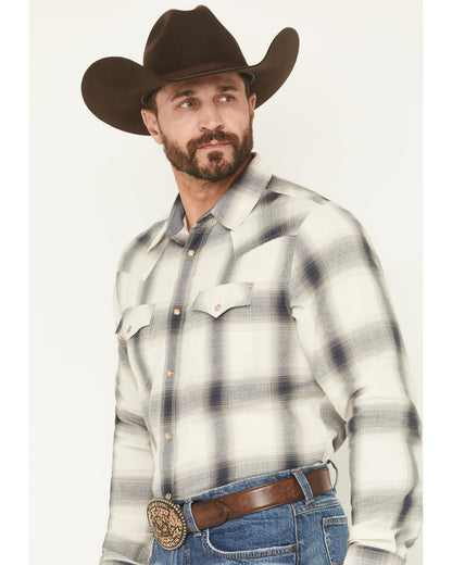 Men's Ruddiman Plaid Print Long Sleeve Snap Western Shirt | Cody James Clothing
