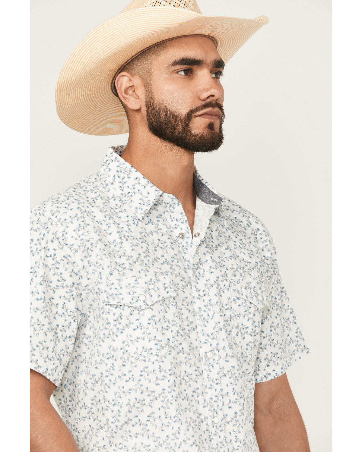 Rodeo Drive Floral Print Short Sleeve Snap Western Shirt | Cody James Clothing