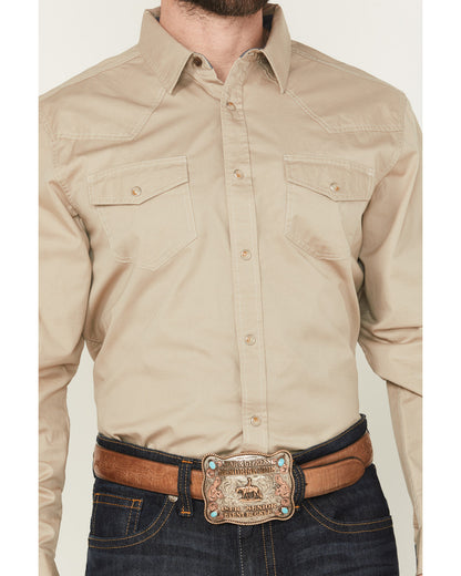 Men's Threadstone Solid Long Sleeve Snap Western Shirt - Ta | Cody James Clothing
