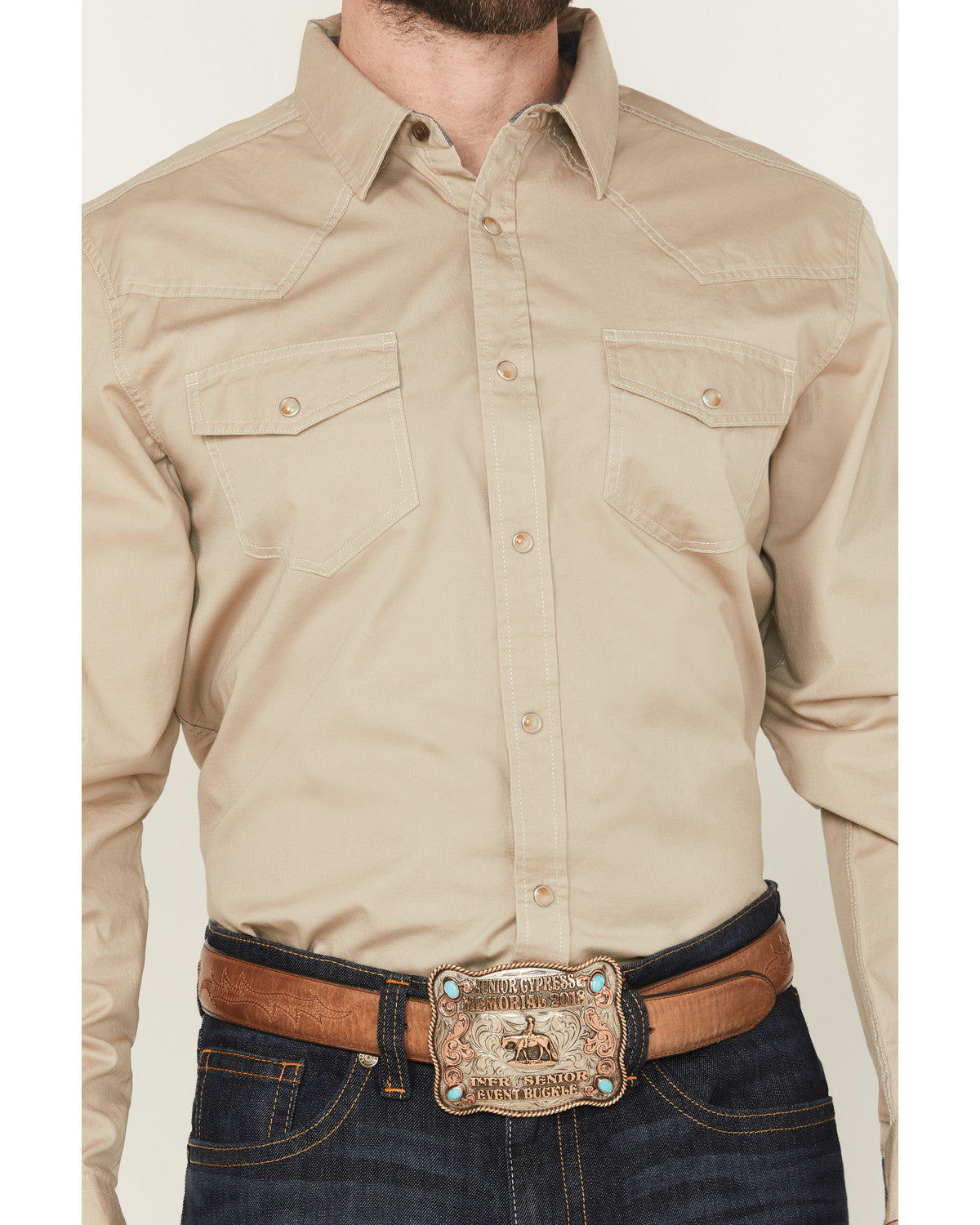 Men's Solid Treadstone Long Sleeve Pearl Snap Western Shirt | Cody James Clothing