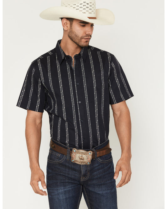 Men's Colorado Ridge Striped Short Sleeve Button-Down Stret | Cody James Clothing