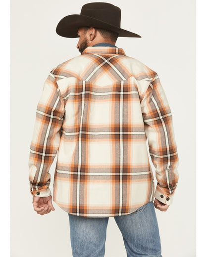 Men's Grant Plaid Print Long Sleeve Sherpa Lined Button-Dow | Cody James Clothing|Sale