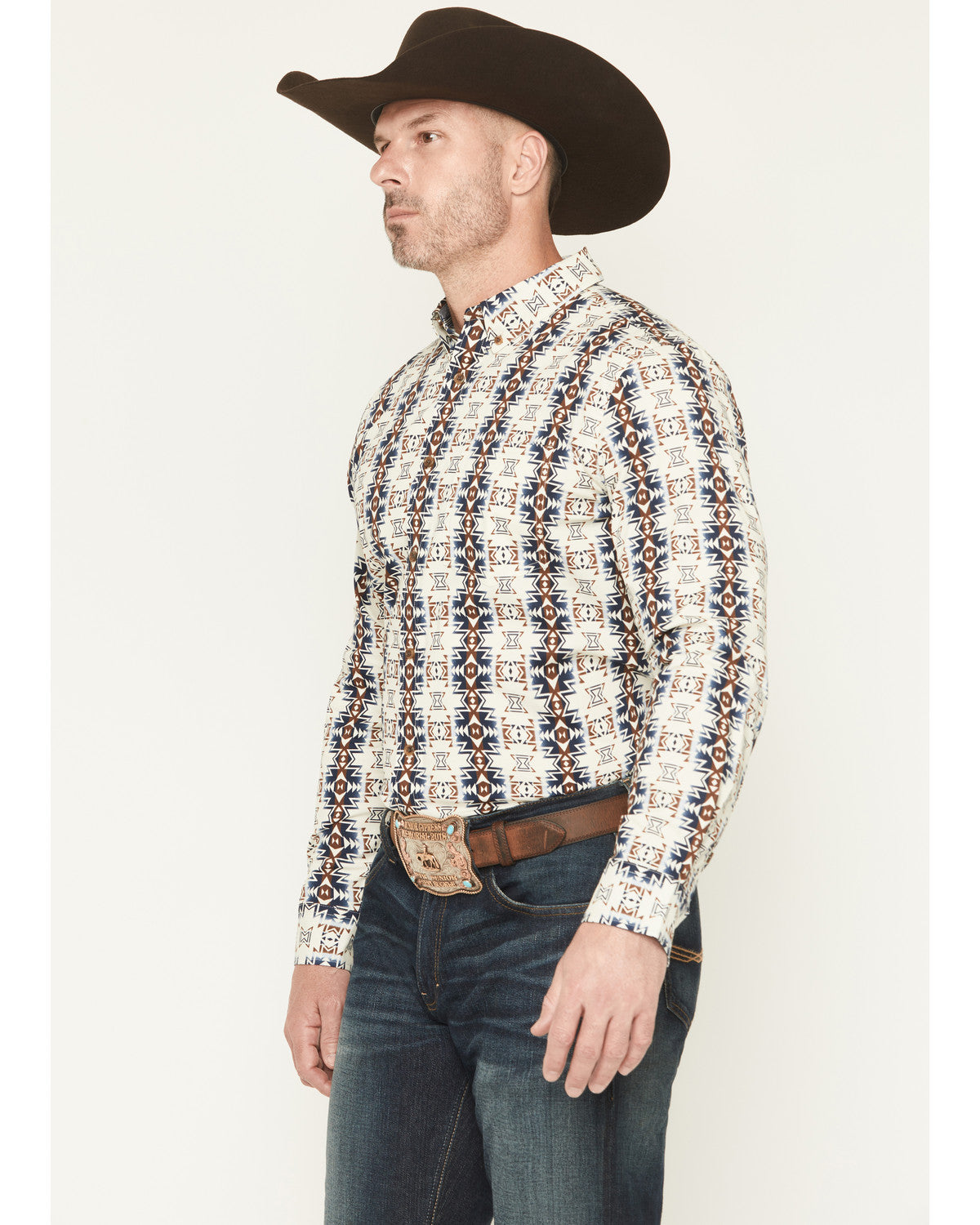 Men's Wild Prairie Southwestern Print Long Sleeve Button-Do | Cody James Clothing