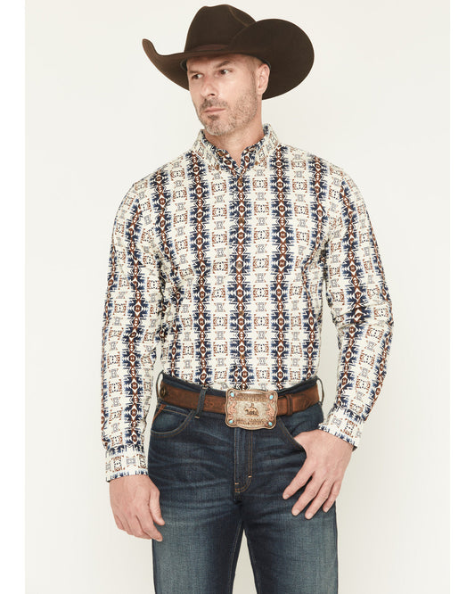 Men's Wild Prairie Southwestern Print Long Sleeve Button-Do | Cody James Clothing|Boys