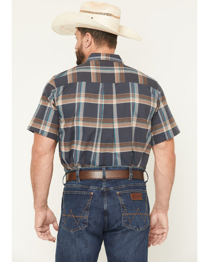 Men's High Plains Ranch Plaid Print Short Sleeve Button-Dow | Cody James Clothing