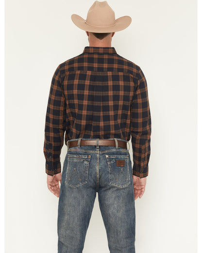 Men's Rodeo Frontier Plaid Print Long Sleeve Button-Down St | Cody James Clothing