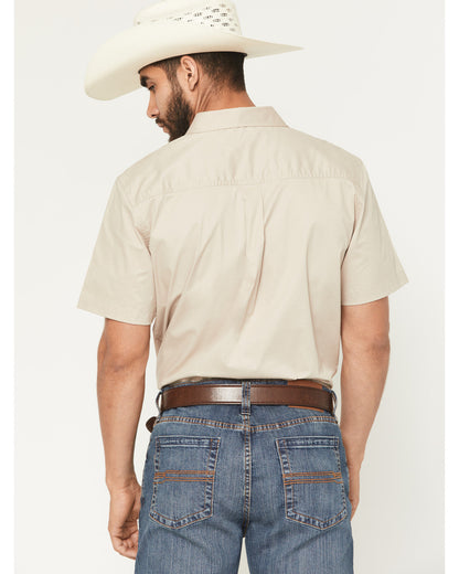 Men's Basic Twill Short Sleeve Button-Down Stretch Western | Cody James Clothing