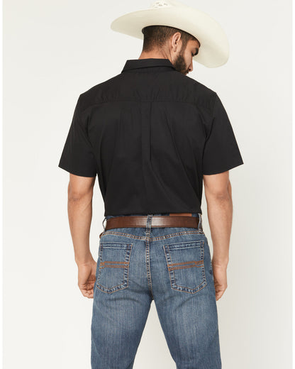Men's Basic Twill Short Sleeve Button-Down Stretch Western | Cody James Clothing