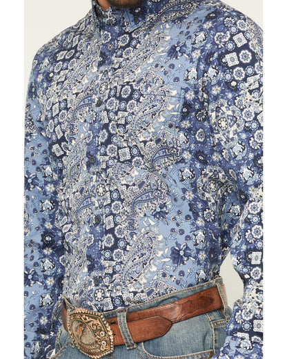 Men's Ride 'Em Cowboy Paisley Print Long Sleeve Button-Down | Cody James Clothing|Sale