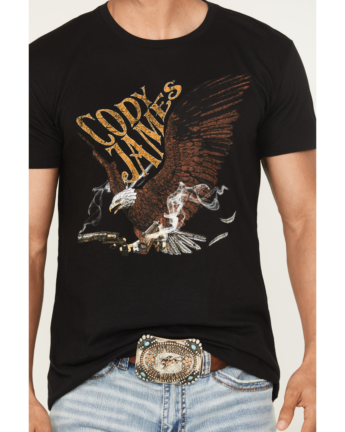 Men's Guns Blazin Short Sleeve Graphic T-Shirt | Cody James Clothing