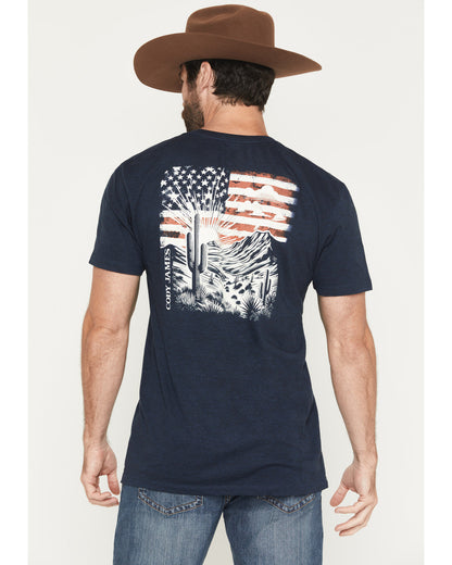 Men's Desert Flag Patriotic Short Sleeve Graphic T-Shirt | Cody James Clothing
