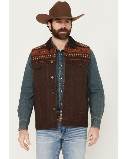Men's Iroquois Southwestern Trucker Vest | Cody James Clothing|Sale