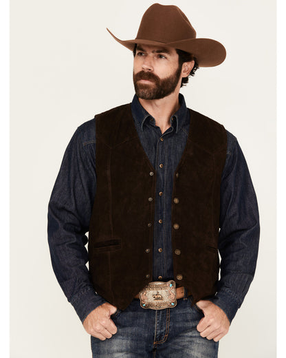 Men's Angus 2.0 Suede Snap Vest | Cody James Clothing