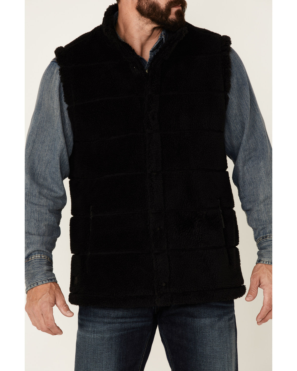 Men's Mesa Quilted Snap-Front Sherpa Vest | Cody James Clothing|Sale