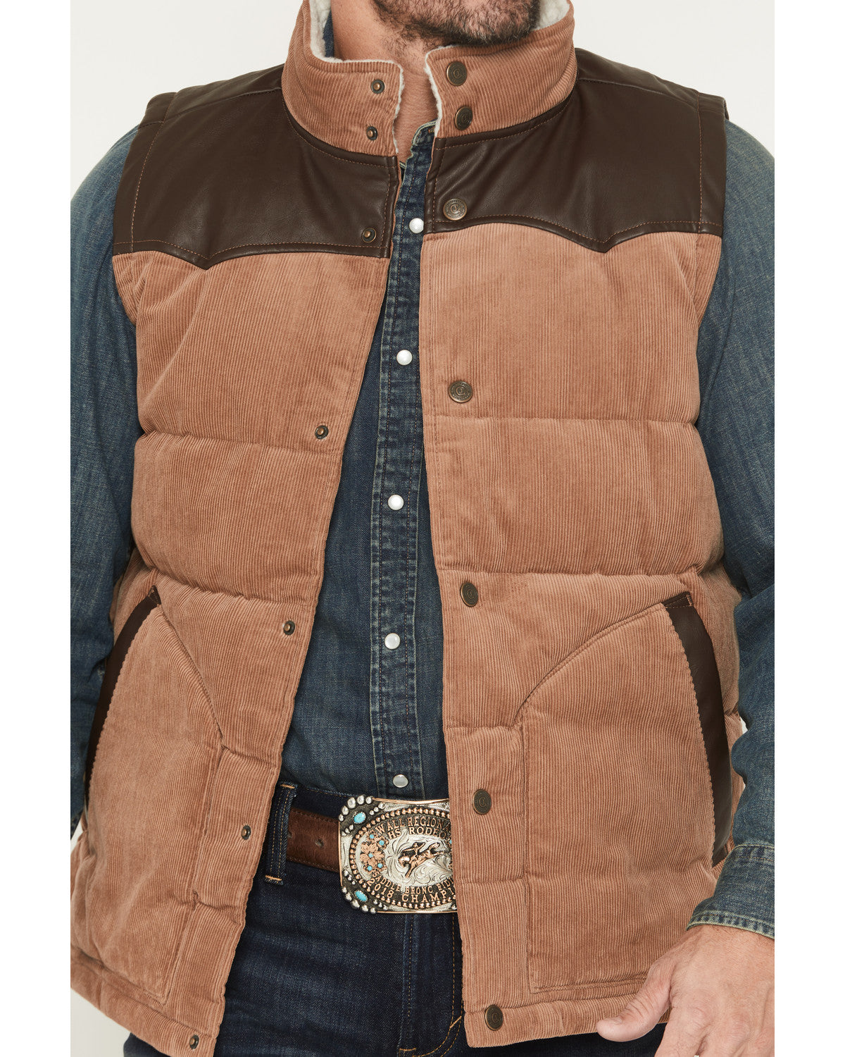 Men's Lonoke Corduroy Puffer Vest - Big | Cody James Clothing