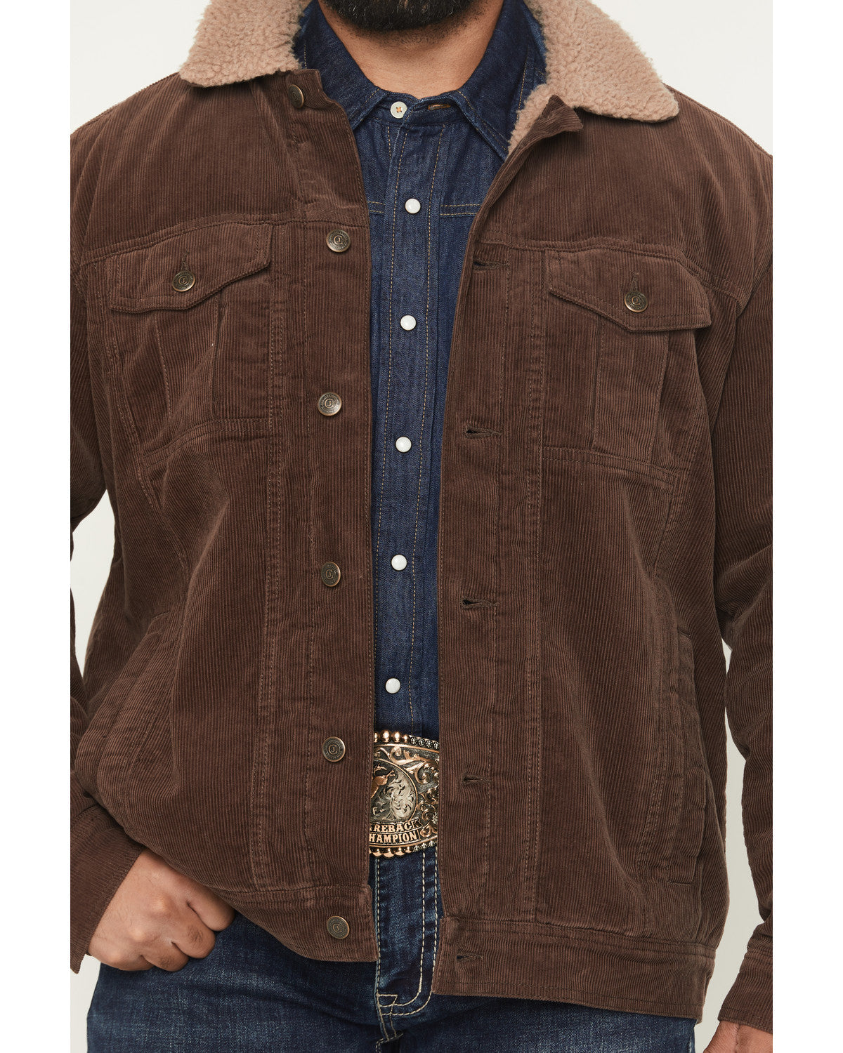 Men's Ozark Corduroy Sherpa Lined Heavyweight Trucker Jacke | Cody James Clothing
