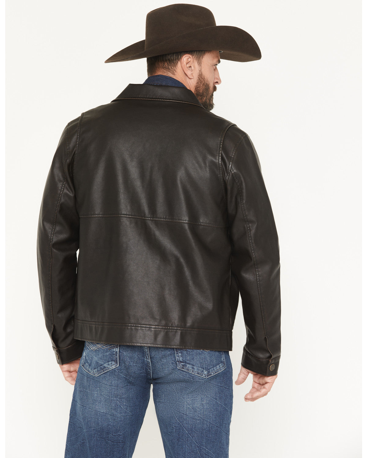 Men's Faux Leather Moto Jacket - Big | Cody James Clothing