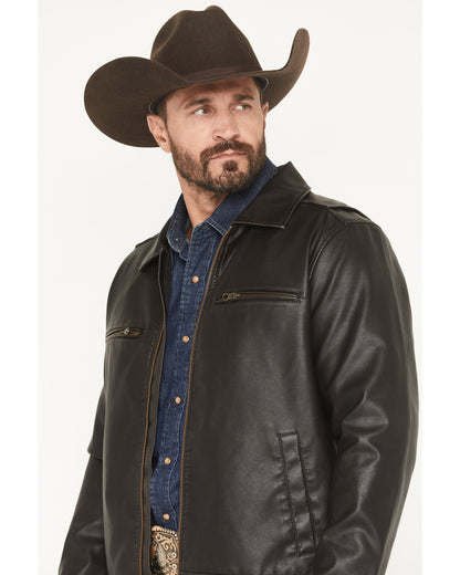 Men's Faux Leather Moto Jacket | Cody James Clothing