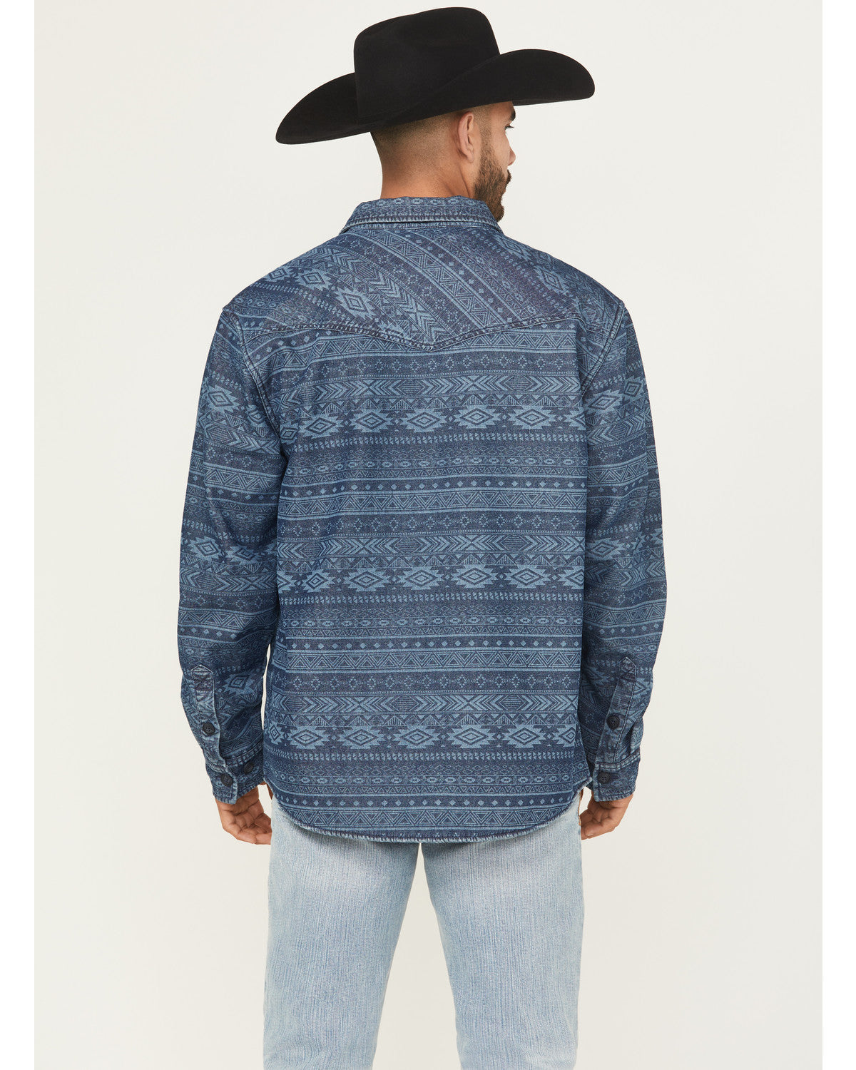 Men's Tonal Southwestern Print Fleece Lined Shirt Jacket | Cody James Clothing|Sale