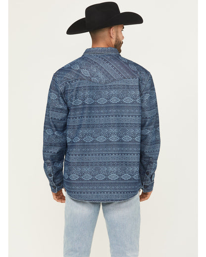 Men's Tonal Southwestern Print Fleece Lined Shirt Jacket | Cody James Clothing|Sale