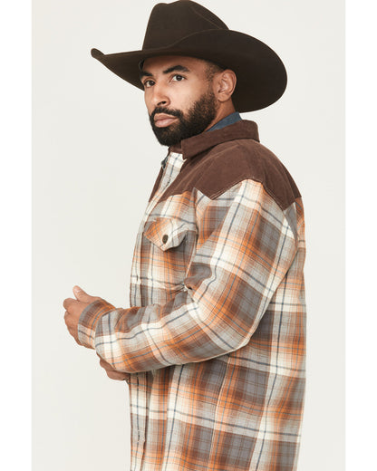 Men's Plaid Print Flannel Sherpa Lined Shirt Jacket | Cody James Clothing|Sale
