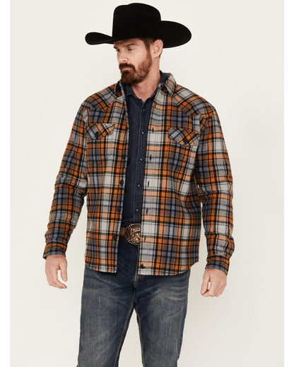 Men's Plaid Long Sleeve Button-Down Shirt Jacket | Cody James Clothing|Sale