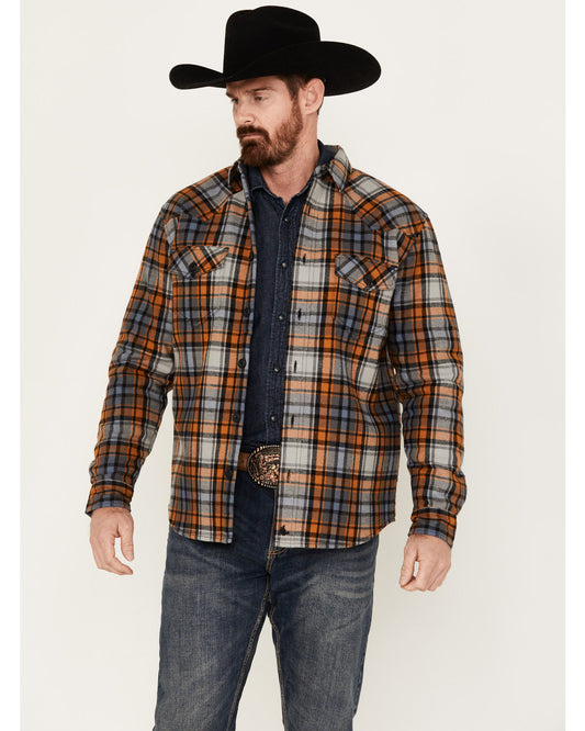 Men's Plaid Long Sleeve Button-Down Shirt Jacket | Cody James Clothing|Sale