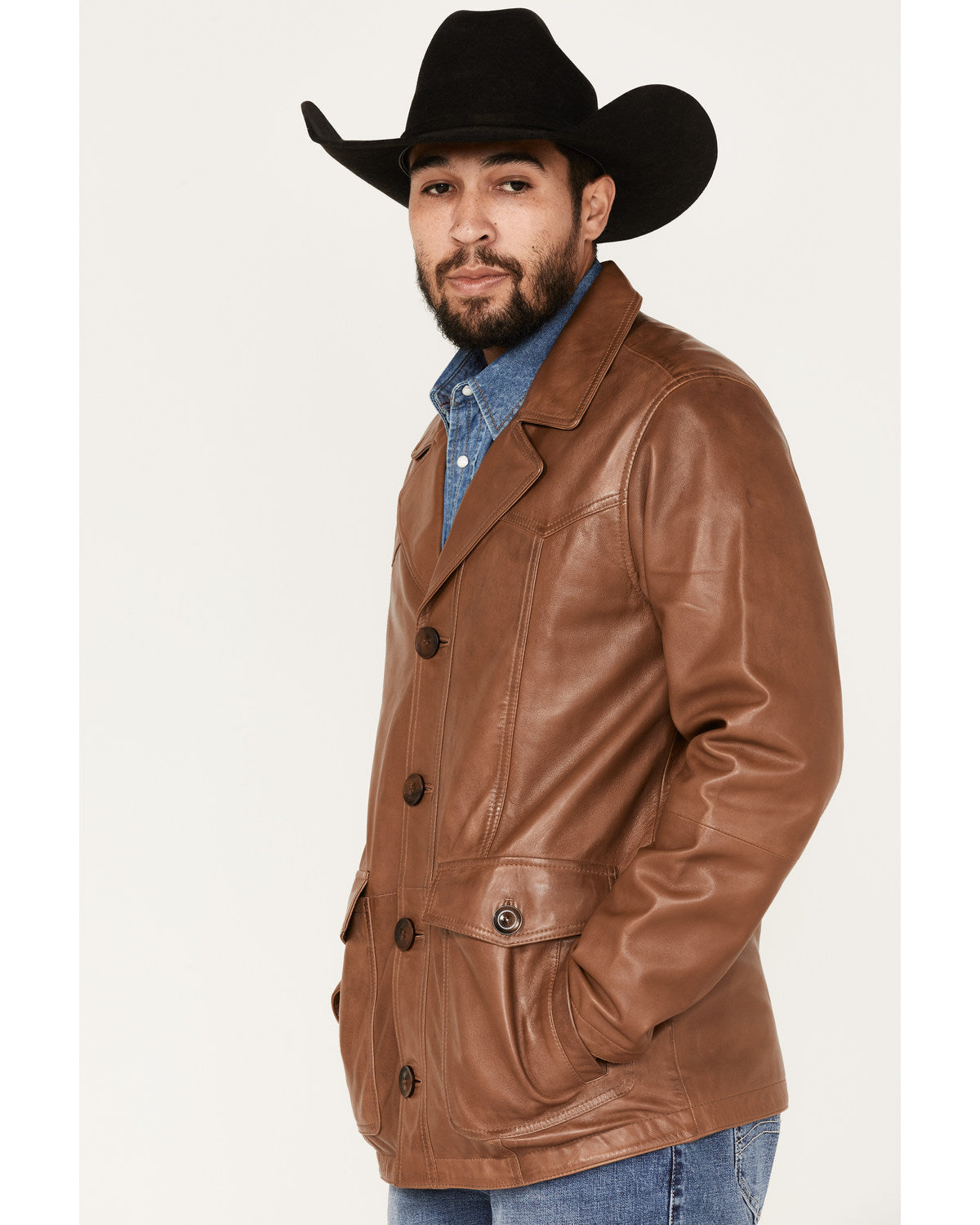 Men's Dale Leather Field Jacket | Cody James Clothing|Sale