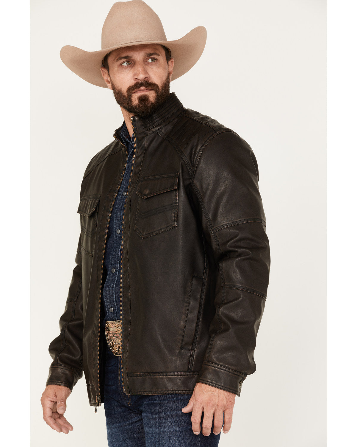 Men's Houston Distressed Moto Jacket | Cody James Clothing