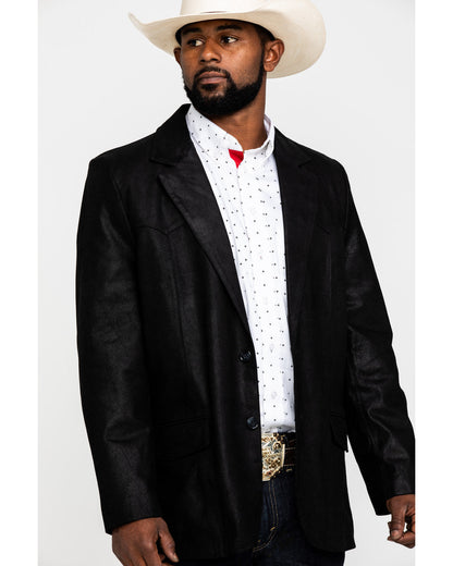 Men's Black Suede Blazer Jacket - Big & Tall | Cody James Clothing