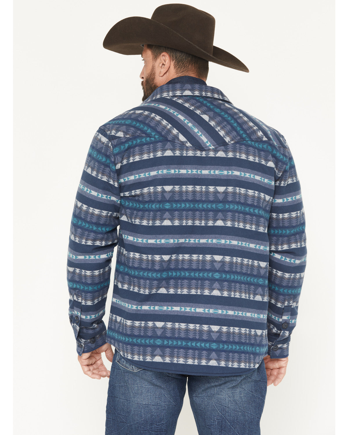 Men's Benton Sherpa Lined Southwestern Print Flannel Shirt | Cody James Clothing|Sale