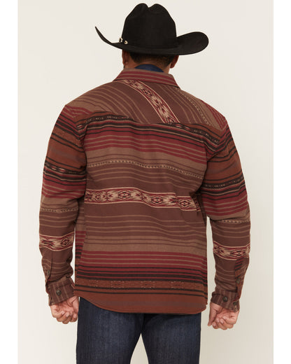 Men's Drif Southwestern Serape Striped Fleece Lined Shirt J | Cody James Clothing
