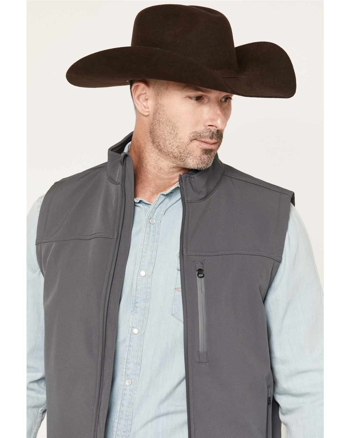 Men's Estacado Solid Concealed Carry Softshell Vest - Big | Cody James Clothing
