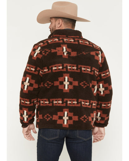 Men's Izard Southwestern Print Sherpa Zip Jacket | Cody James Clothing|Sale