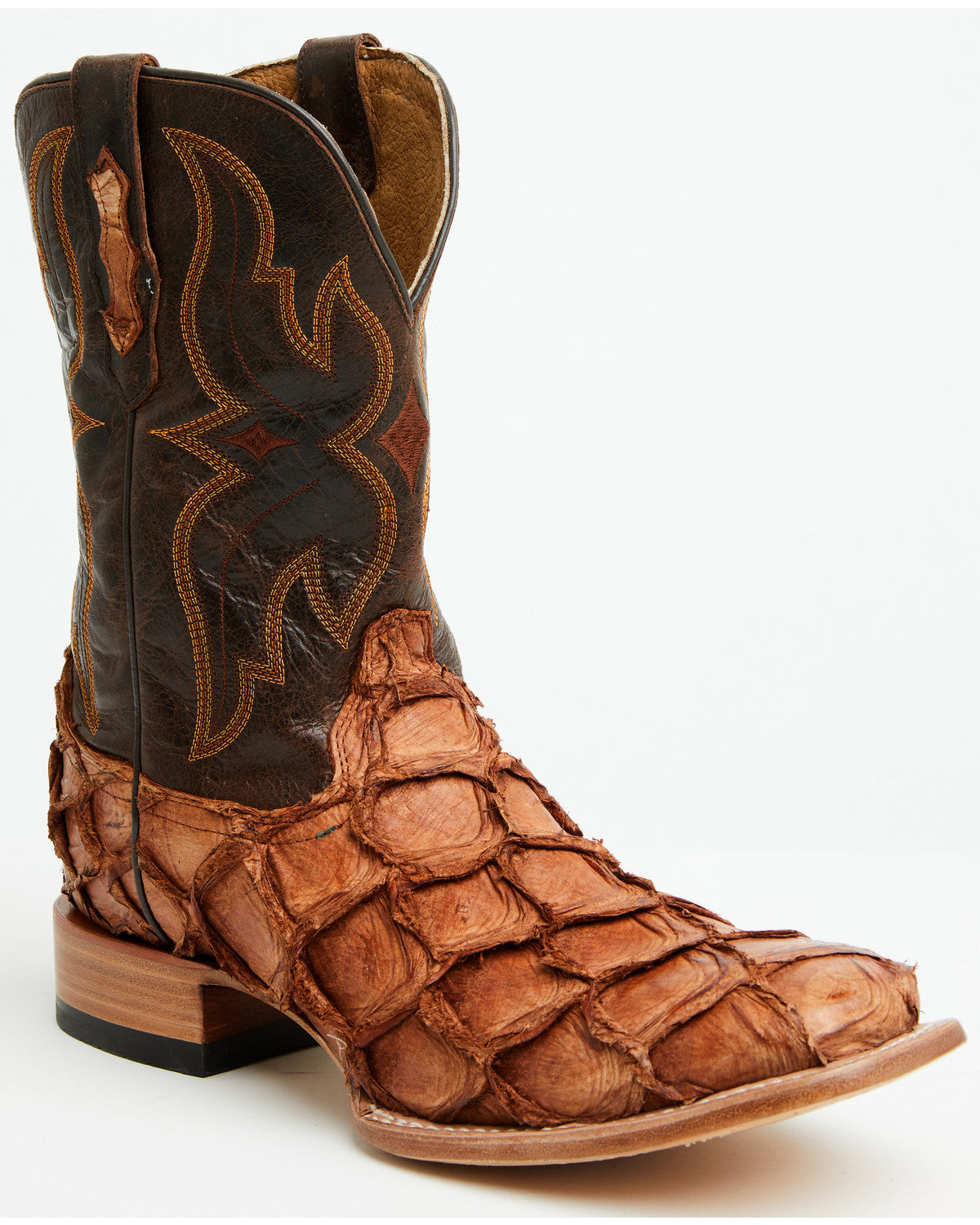 Men's Exotic Pirarucu Western Boots - Broad Square Toe | Cody James Boots