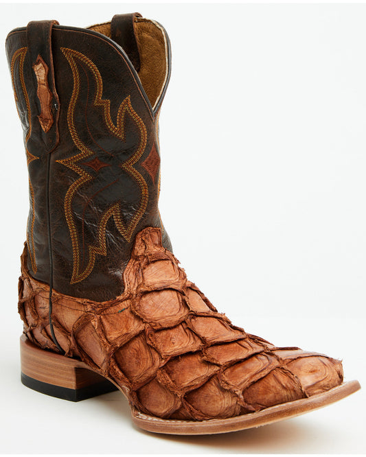 Men's Exotic Pirarucu Western Boots - Broad Square Toe | Cody James Boots