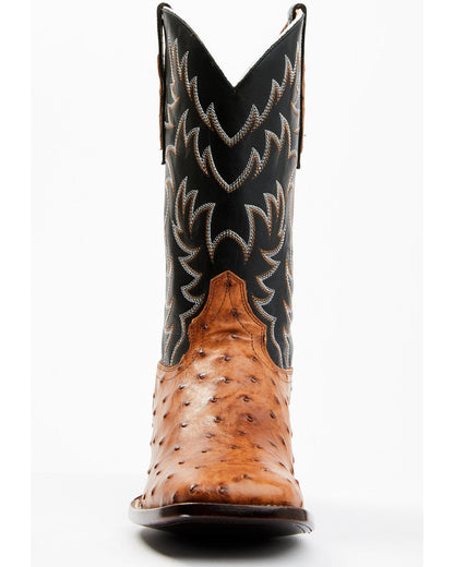 Men's Full Quill Cognac Ostrich Exotic Western Boots - Broa | Cody James Boots