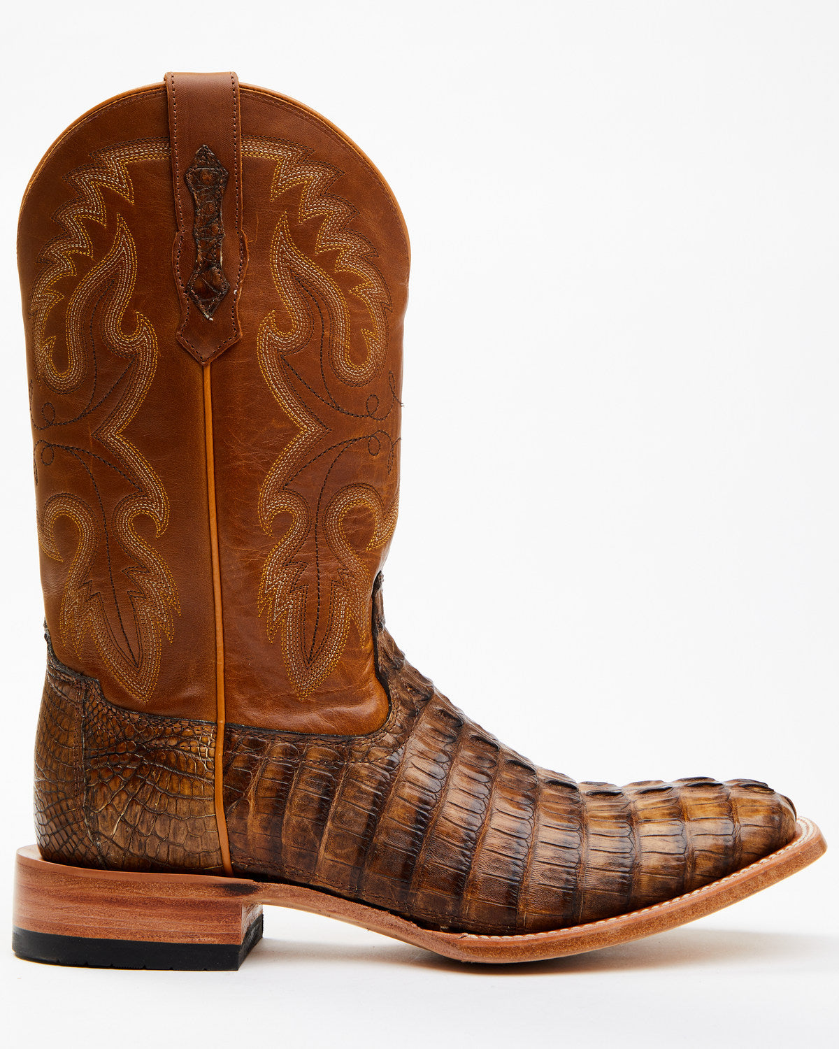 Men's Exotic Caiman Tail Skin Western Boots - Broad Square | Cody James Boots|Accessories