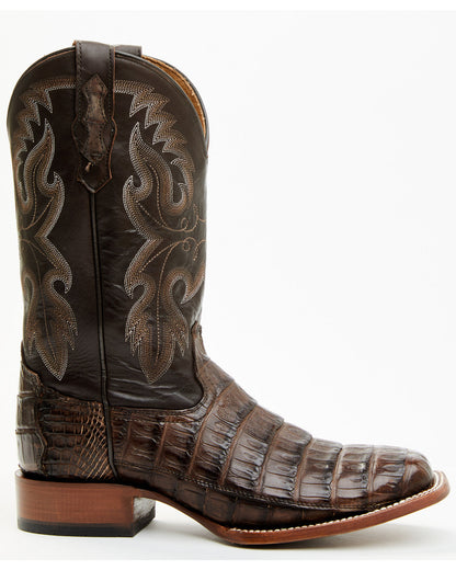 Men's Exotic Caiman Tail Skin Western Boots - Broad Square | Cody James Boots