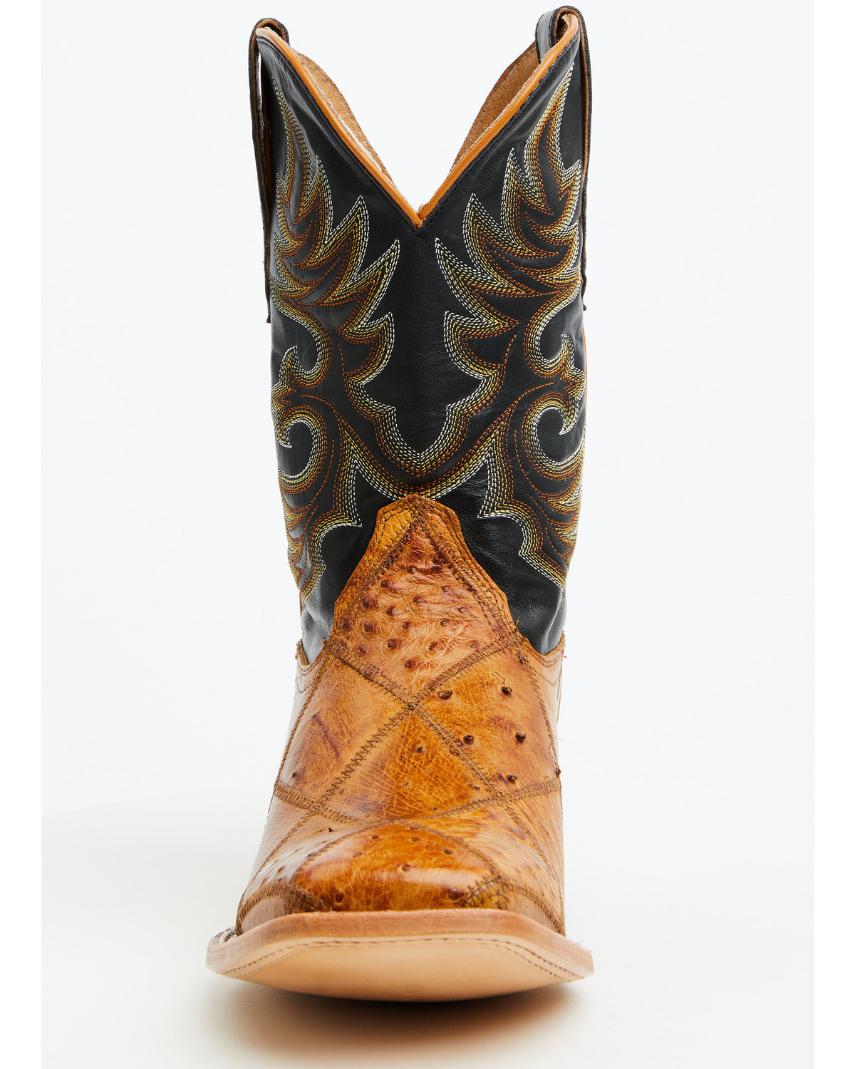 Men's Exotic Ostrich Patchwork Western Boots - Broad Square | Cody James Boots