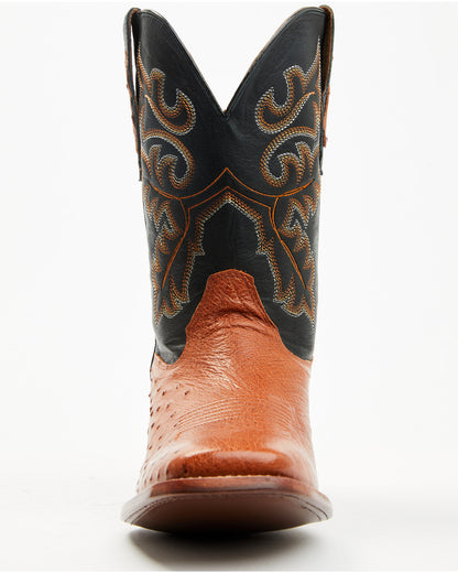 Men's Exotic Ostrich Western Boots - Broad Square Toe | Cody James Boots