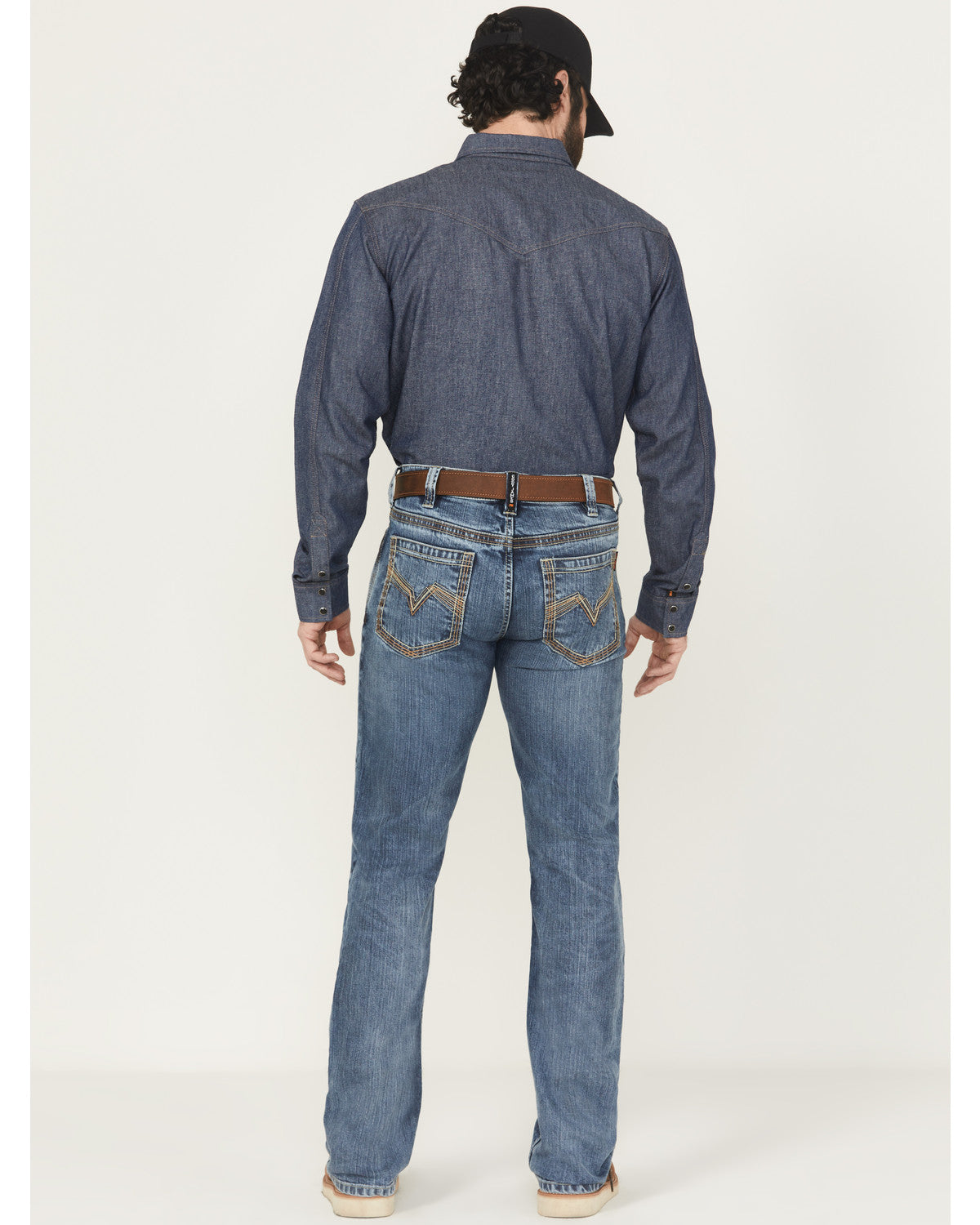 Men's FR Medium Wash Slim Bootcut Stretch Denim Work Jeans | Cody James Clothing