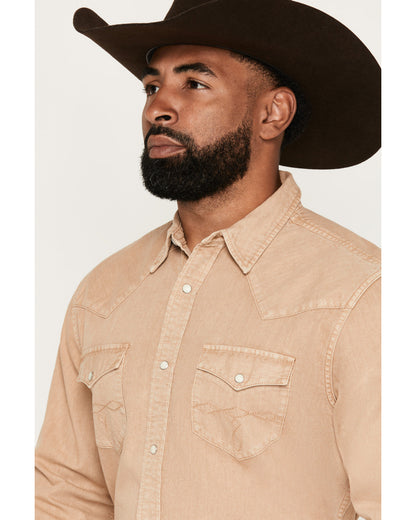 Men's Solid Long Sleeve Snap Denim Western Shirt - Big | Cody James Clothing