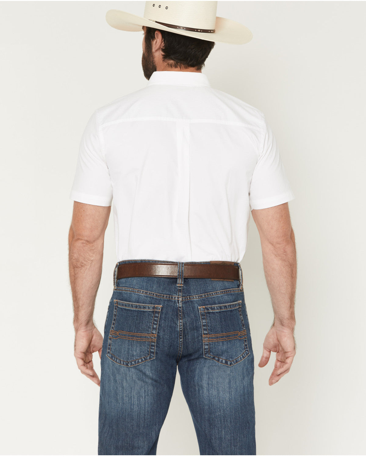 Men's Basic Solid Short Sleeve Button-Down Stretch Western | Cody James Clothing