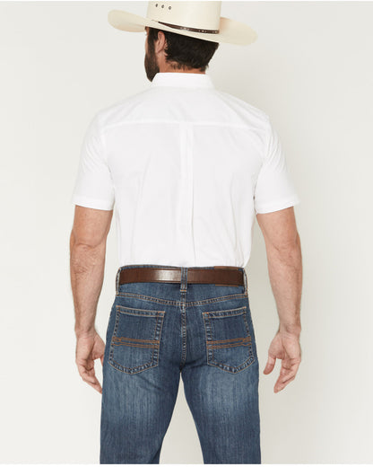 Men's Basic Solid Short Sleeve Button-Down Stretch Western | Cody James Clothing