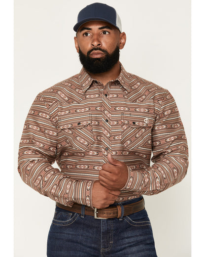 Men's FR Gila Striped Print Long Sleeve Snap Stretch Work S | Cody James Clothing