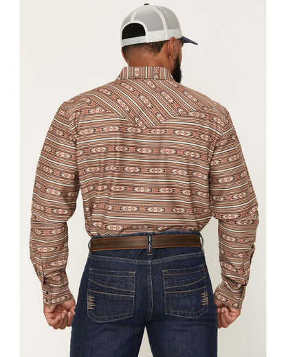 Men's FR Gila Striped Print Long Sleeve Snap Stretch Work S | Cody James Clothing